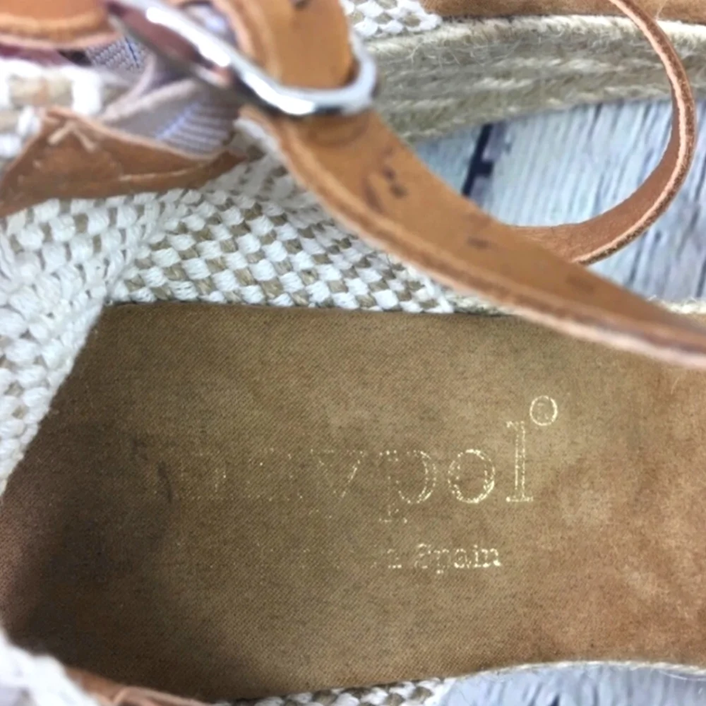 Maypol Maroon Croc Espadrille Wedges Sandals 9 Anthropologie Summer